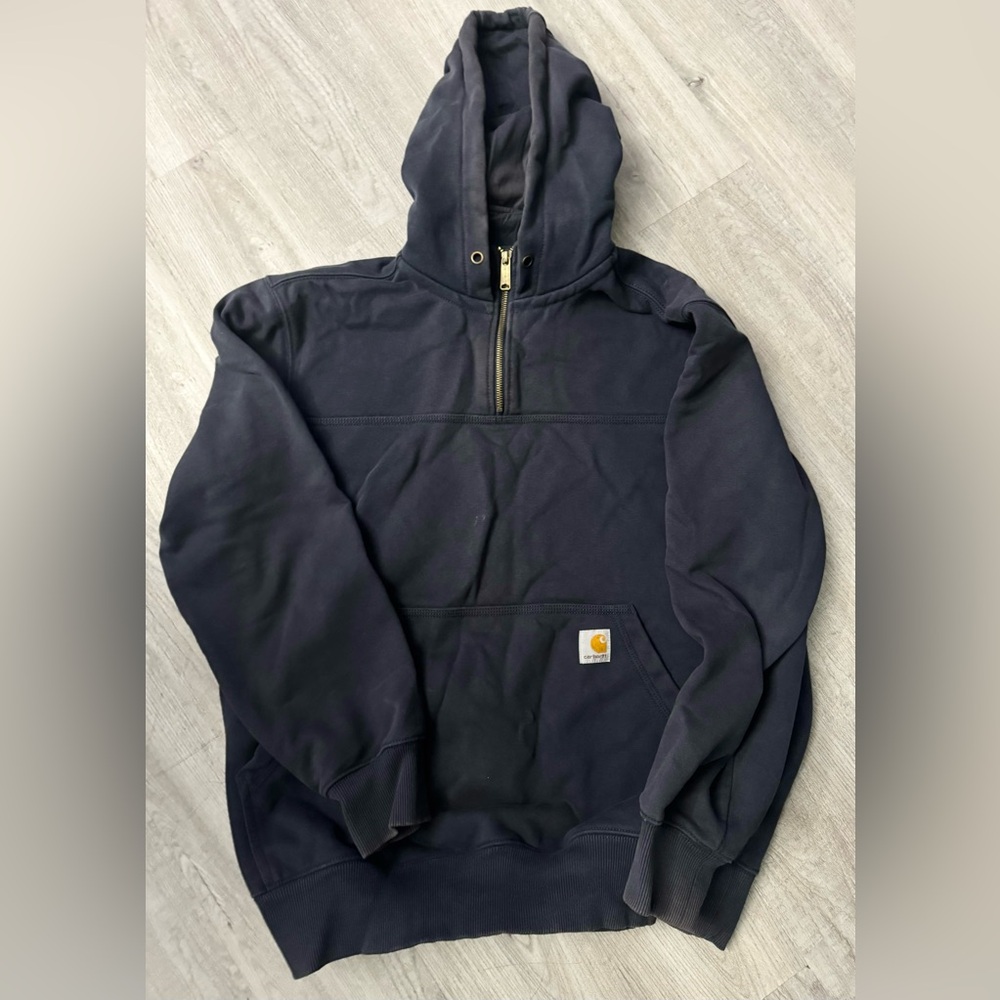 Men’s Carhartt Rain Defender Hoodie(Navy) Sz M